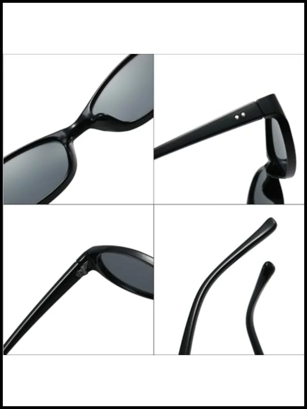Retro Oval Cat Eye Sunglasses Women UV400 Protection Plastic Frame